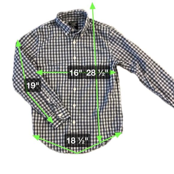 Abercrombie & Fitch Button Down Shirt Plaid Checkered Size XS Preppy Classic - Picture 7 of 7